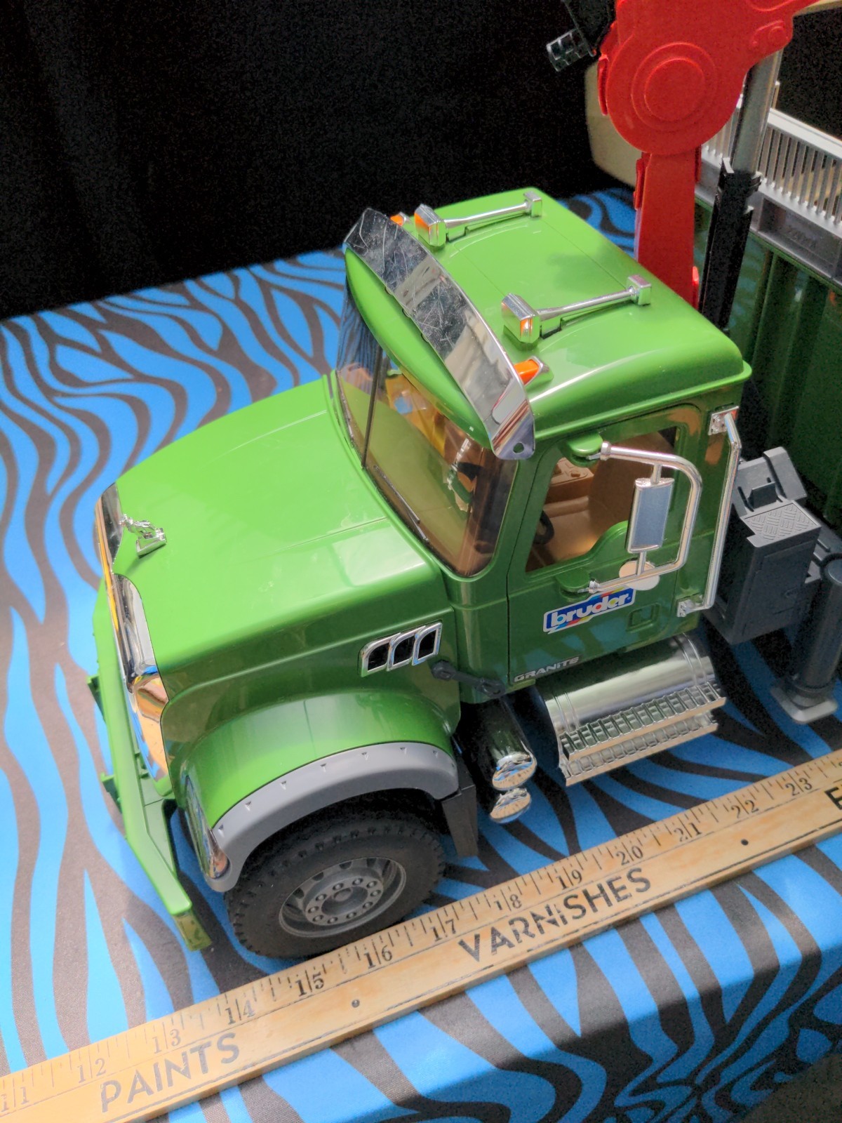 1/16th Bruder Mack Granite Log Truck with Knuckleboom Grapple Crane 02824