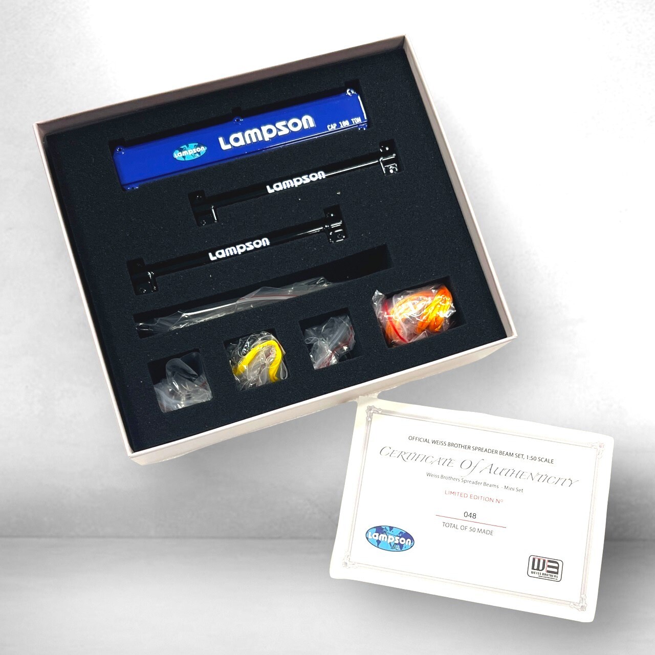 Weiss WBR004-2103 Spreader Beam Lifting Set 49 Piece – Lampson 1/50 Die-cast MIB