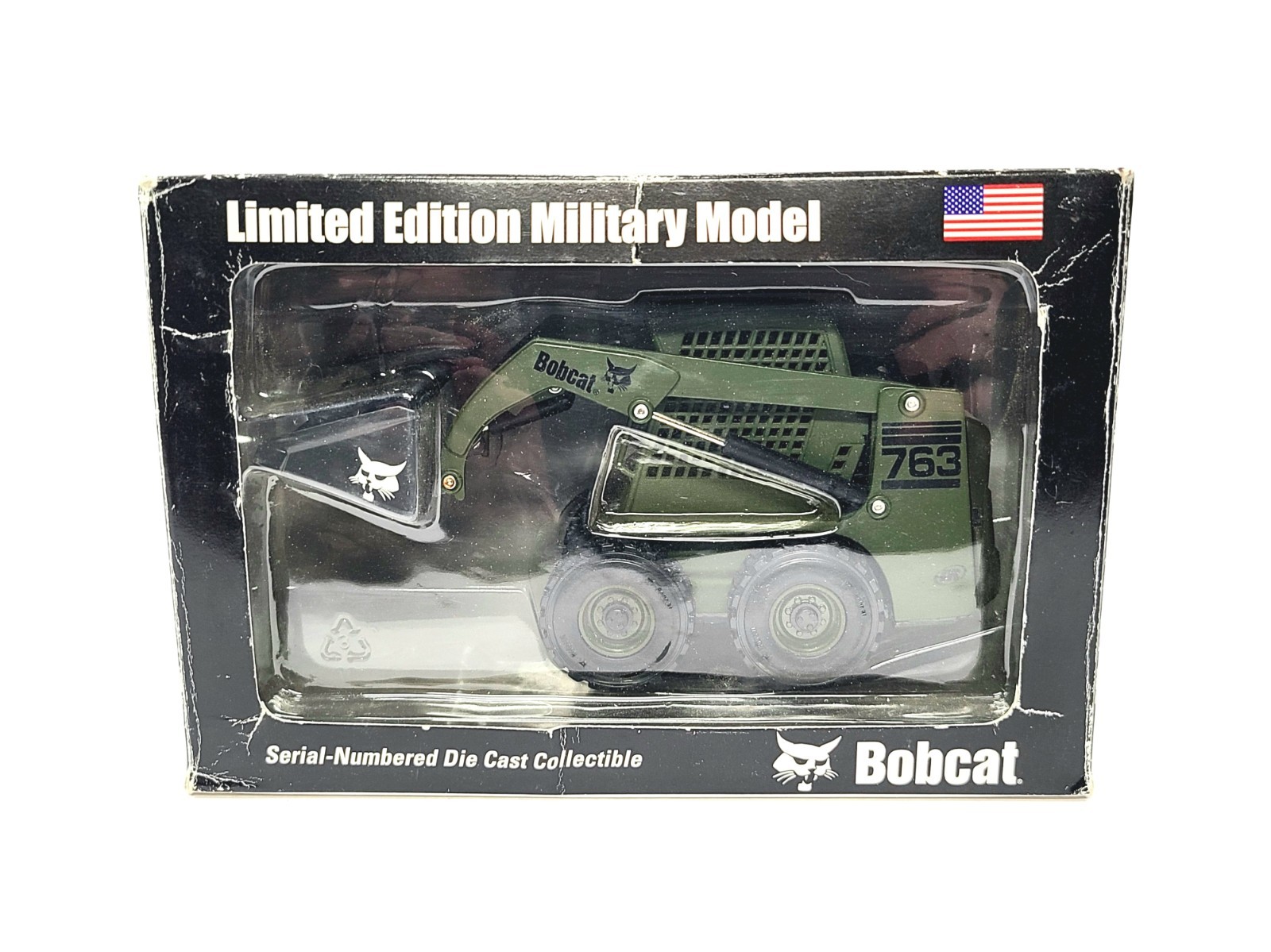 Bobcat 763 Skid-Steer Loader Military Camo Wan Ho 1:25 Scale Model #6902374 New