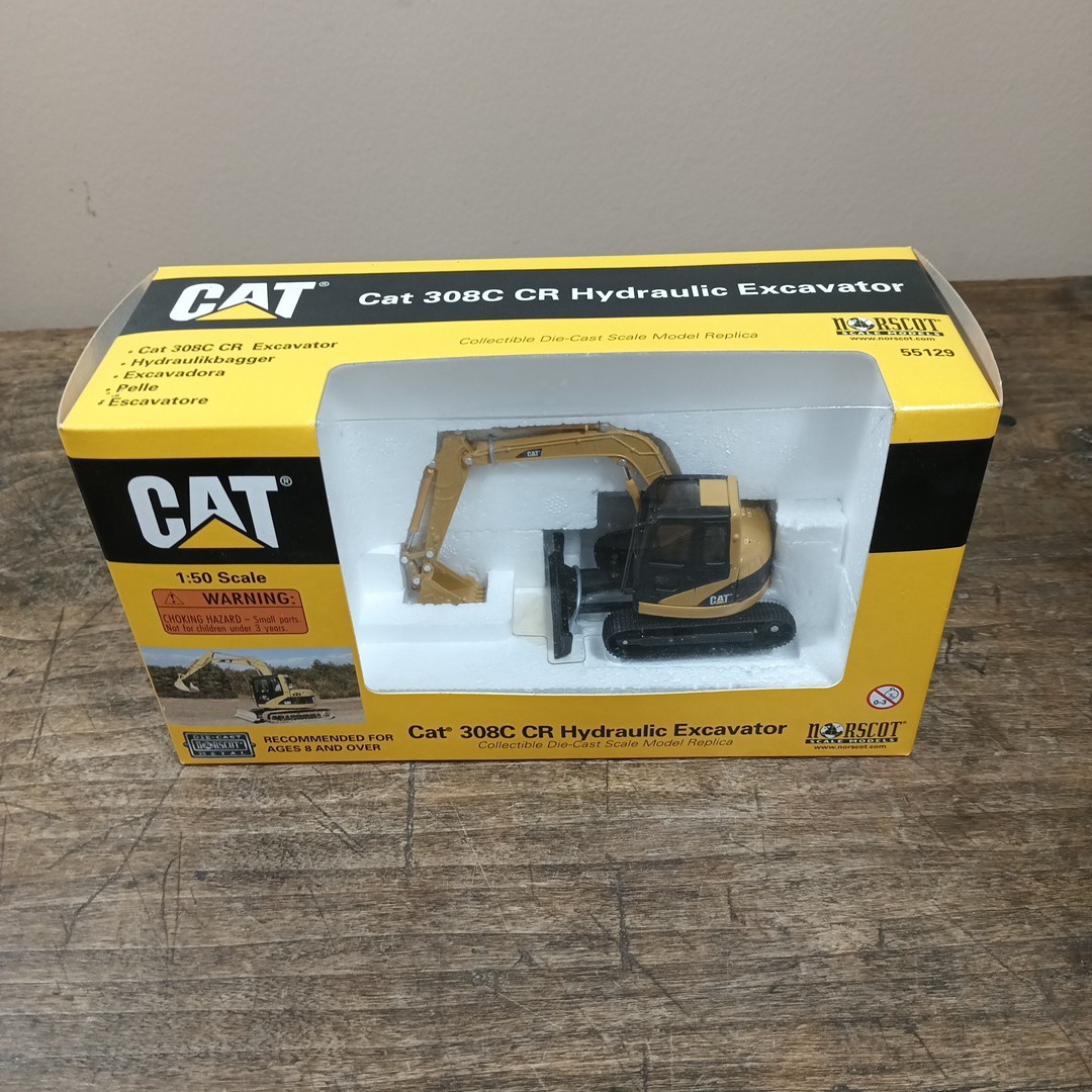Norscot CAT 308C CR Hydraulic Excavator Yellow 1:50 55129 SEALED BOX