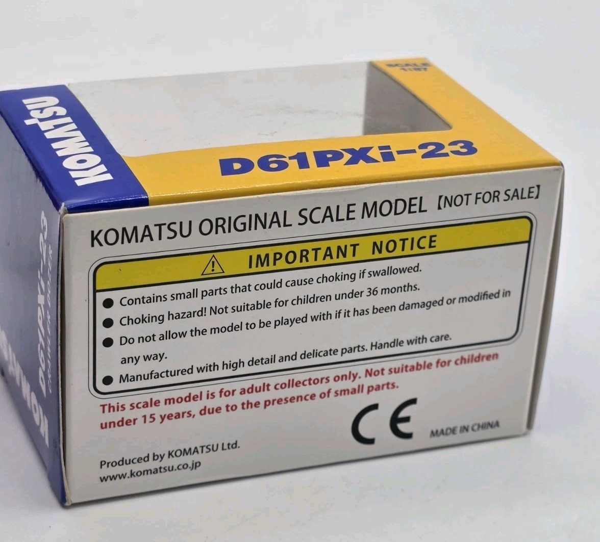 Komatsu Official Diecast Model Crawler Dozer D61PXi-23 1:87 Rare Japan Import