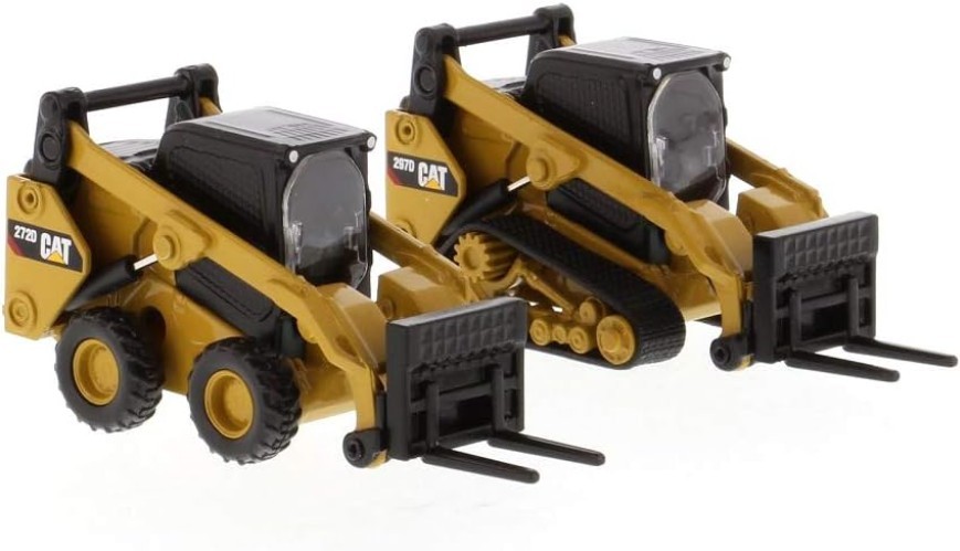 1:64 Scale Caterpillar 272D2 Skid Steer Loader & 297D2 Compact Track Attachme…