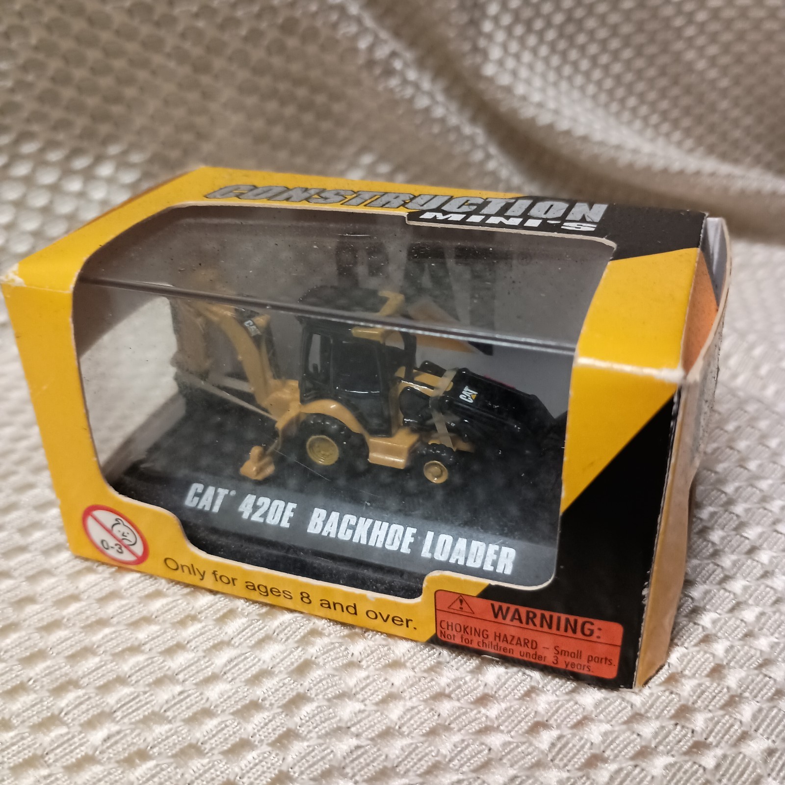 NEW Cat’ Construction Mini’s Plastic Toy Caterpillar 420E Backhoe Loader 8+ EXC