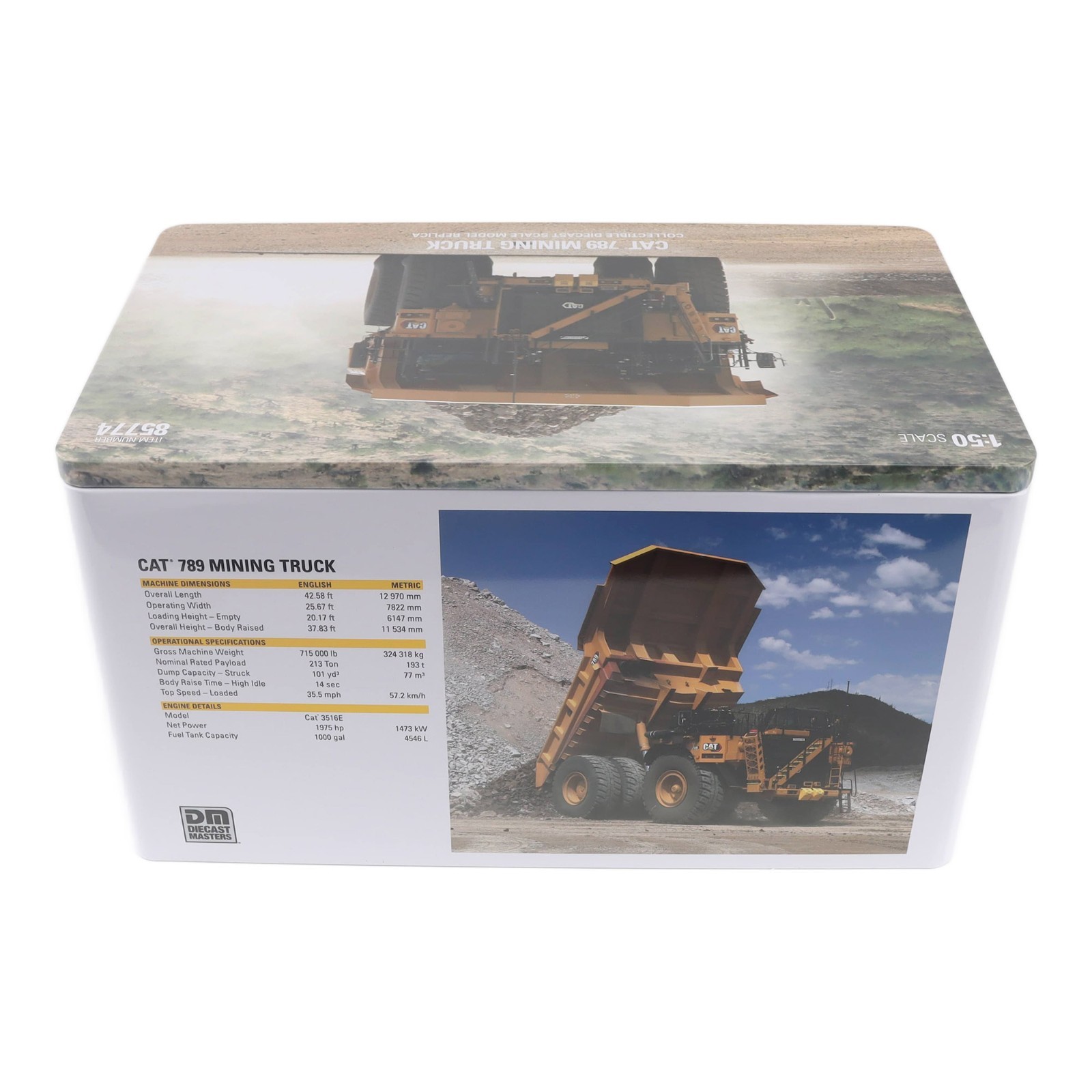 *TORN OUTER BOX* 1:50 CAT 789 MINING TRUCK HIGH LINE MODEL DIECAST MASTERS 85774