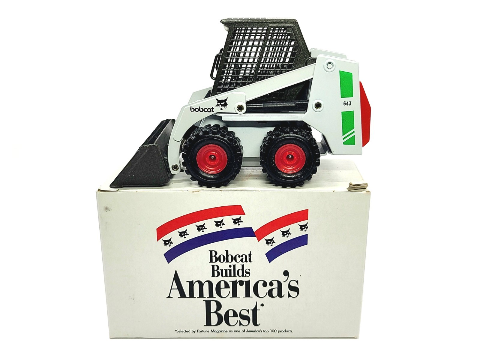 Bobcat 643 Green Skid-Steer Loader Gama 1:19 Scale Diecast Model #82405-643 New