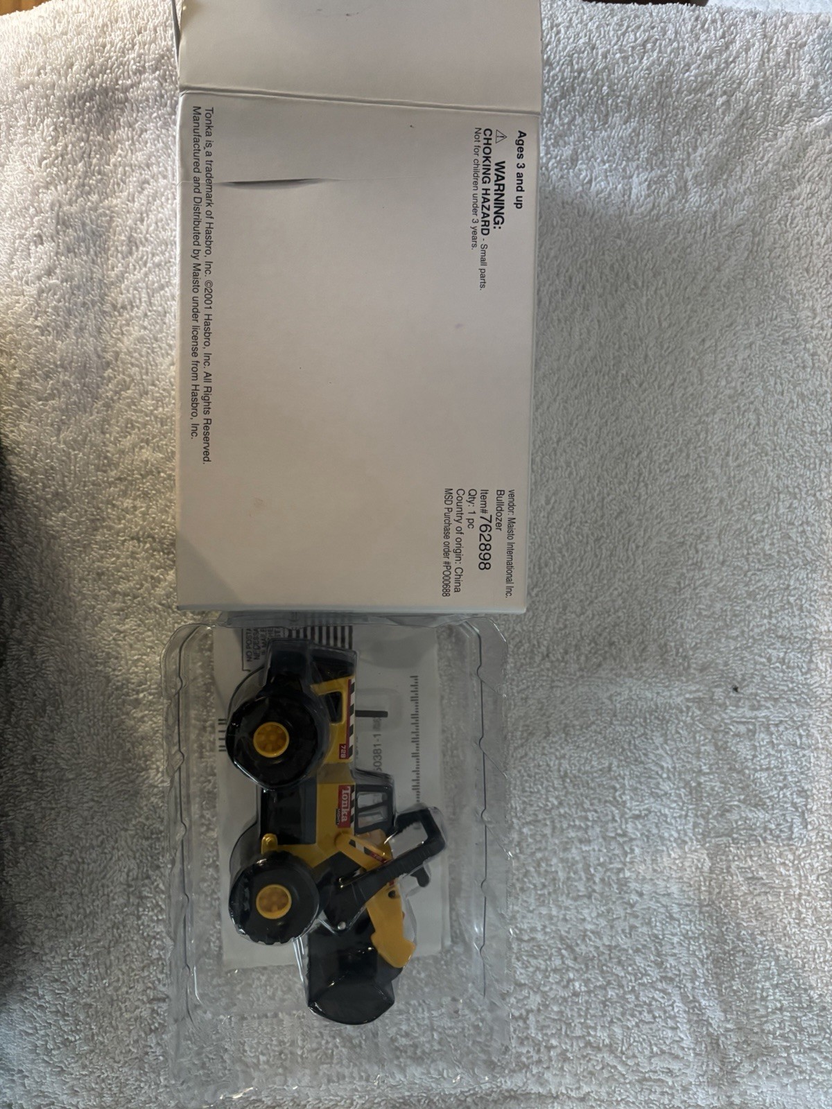 Tonka Mini Mighty 728 Bulldozer Yellow Black Diecast 2001 Construction Vehicle