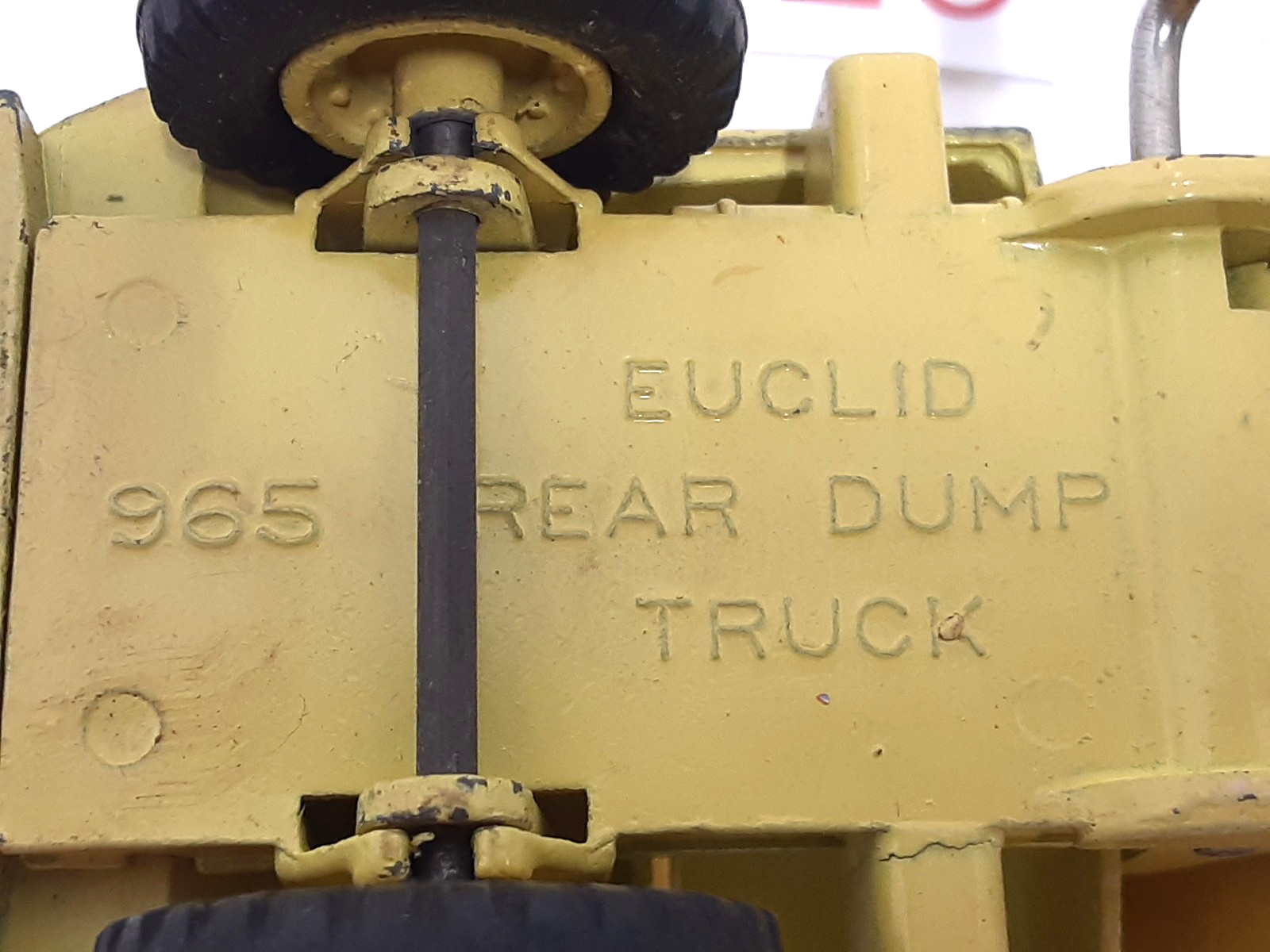 Vintage~Dinky Super Toys Euclid Dump Truck # 965~5-3/4″ Long, 1959-1961