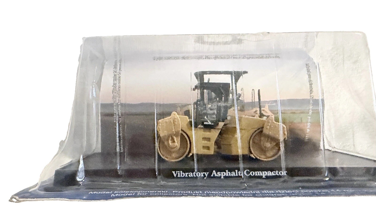 Vibratory Asphalt Compactor Yellow/Black Diecast Construction Equipment Model