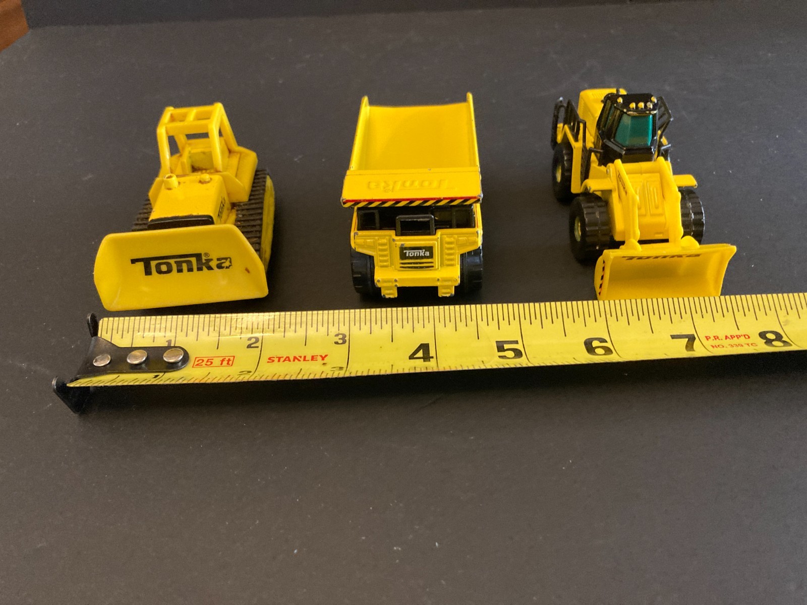 Tonka Metal Movers Construction Vehicles Lot of 3 Diecast Dump Truck Bulldozer