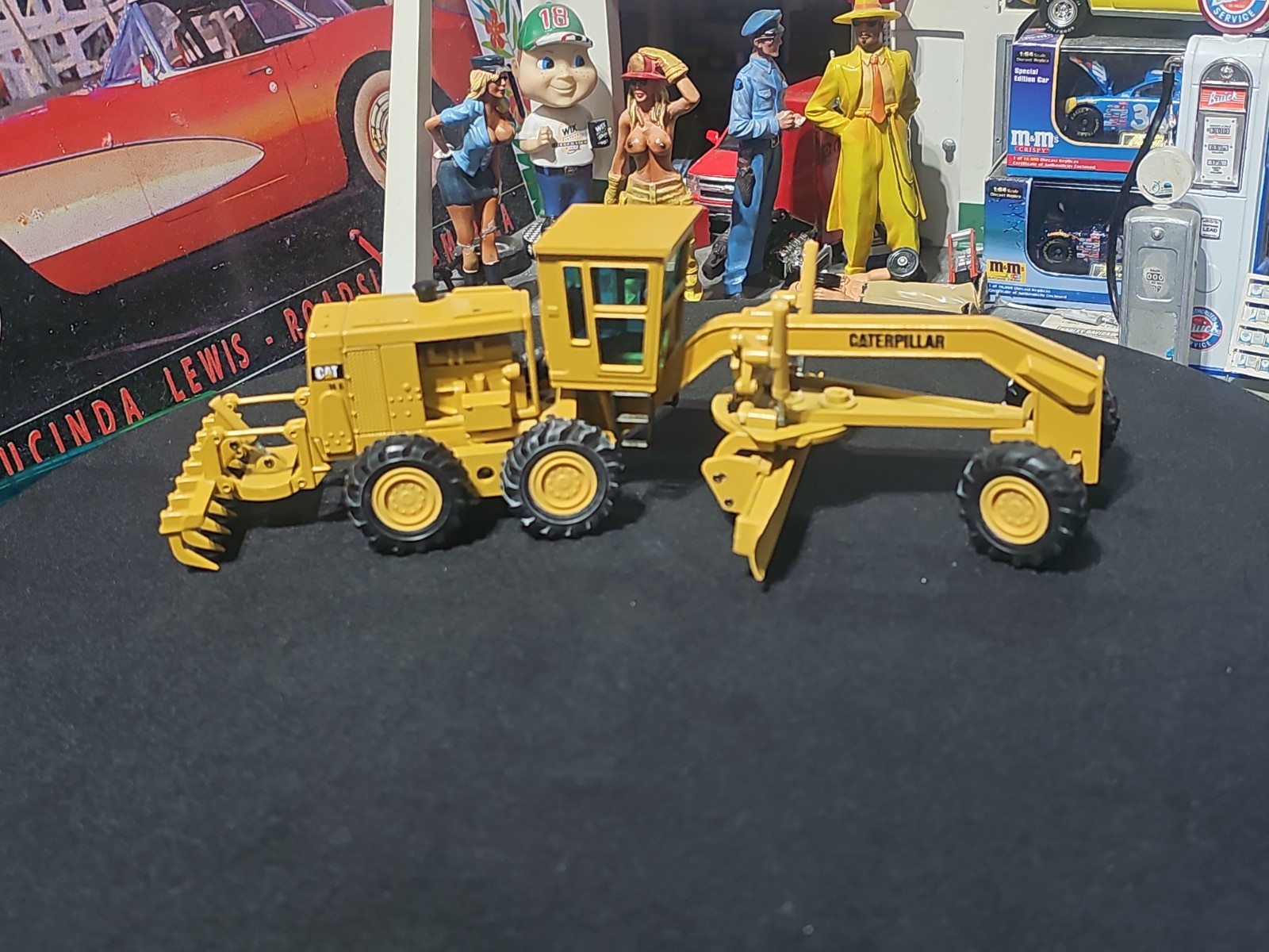 VINTAG NZG 387 Caterpillar CAT 16G Motor Grader 1/50 SCALE LIMITED EDITION NICE