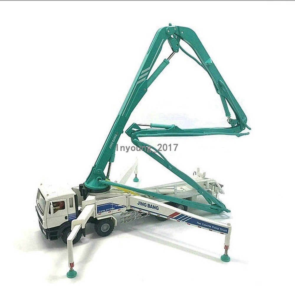 1/50 Concrete Pump Truck Toy Construction Vehicle Model Diecast Toy Cars White