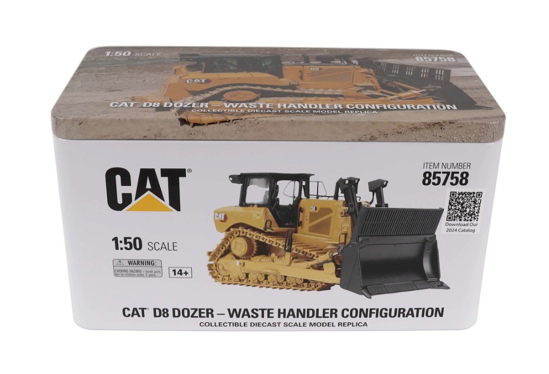 Diecast Masters 85758 Cat D8 Waste Handler Configuration 1/50 Scale Model