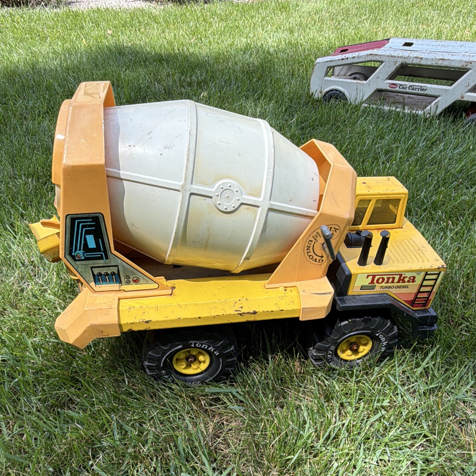 Tonka Turbo Diesel Cement Mixer Construction Vehicle Toy Yellow/White/Black