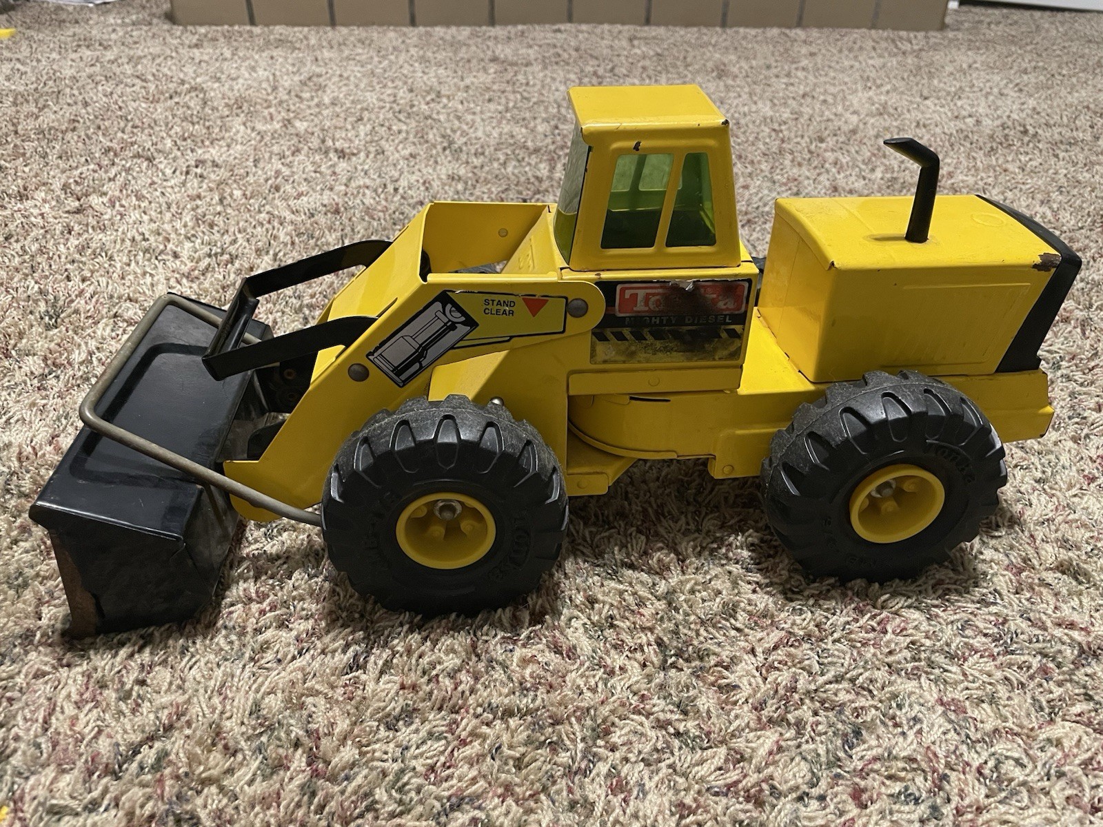 Vintage 1970’s Tonka Mighty Diesel Front End Loader Pressed Steel Original Tires