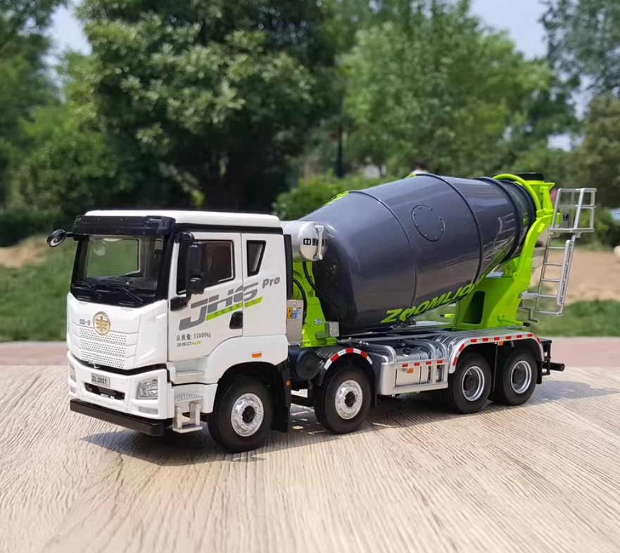 1:38 26CM ZOOMLION JH6 8X4 Mixer Construction Machine Equipment Diecast Model