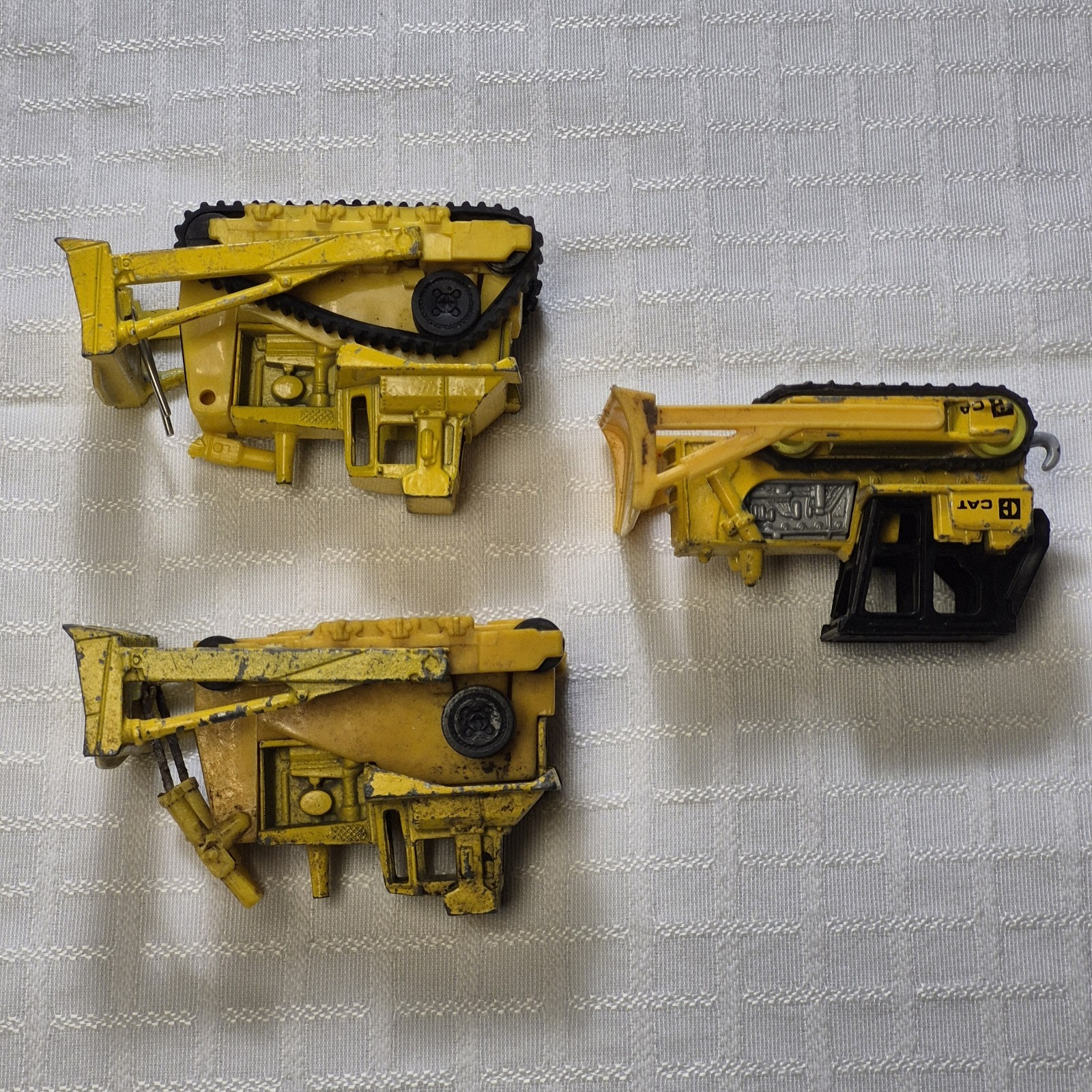2 Vintage 1979 Hot Wheels Bulldozers + Matchbox Caterpillar 1970s Nostalgic Toys