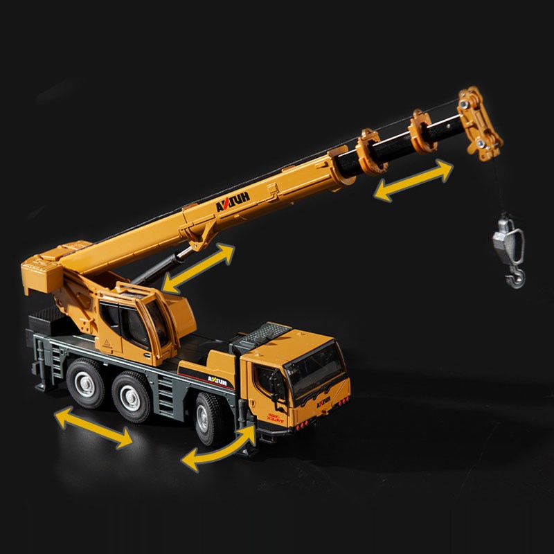 1:50 Crane Toy Truck for Boys Diecast Construction Vehicle Model Kids Gifts