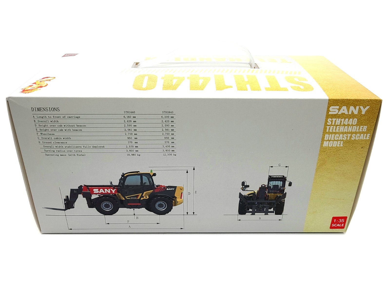 SANY STH1440 Telescopic Forklift – China 1:35 Scale Diecast Model New
