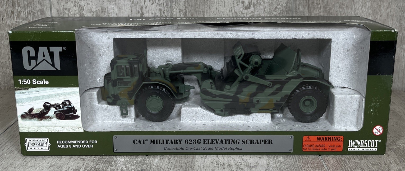 1/50 Norscot CAT 623G Military Elevating Scraper Construction DieCast
