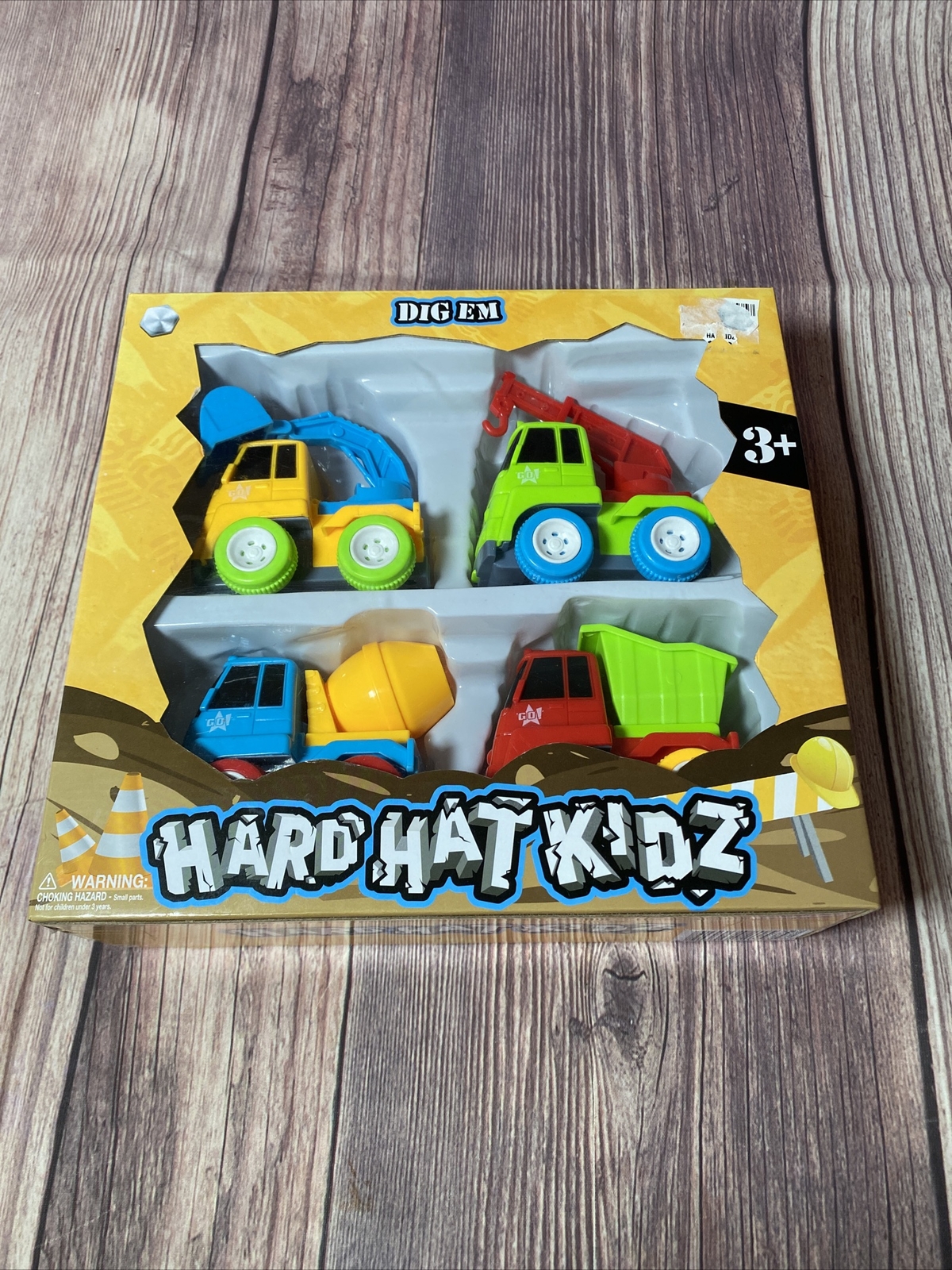 HUNSON DIG EM HARD HAT KIDZ TOY VEHICLES, TODDLER CONSTRUCTION VEHICLES