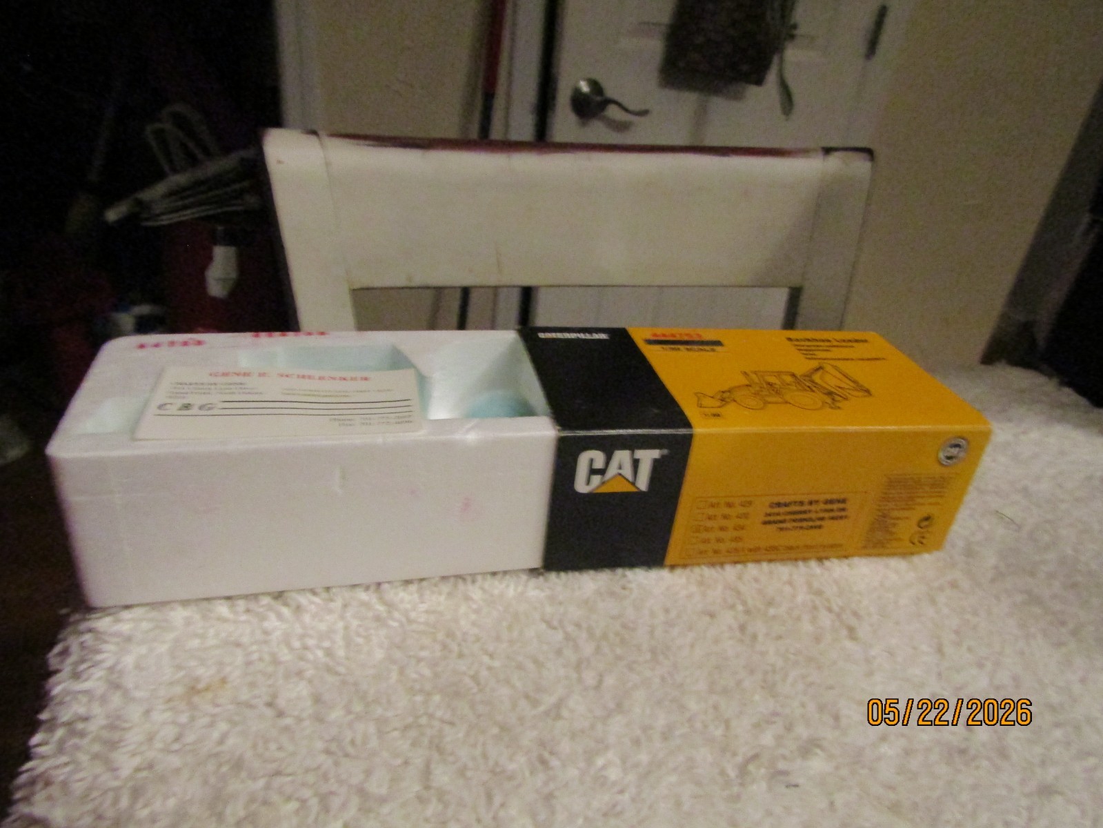 NZG Models 1:50 Cat 434 Backhoe Loader BOX & Packaging ONLY 444753