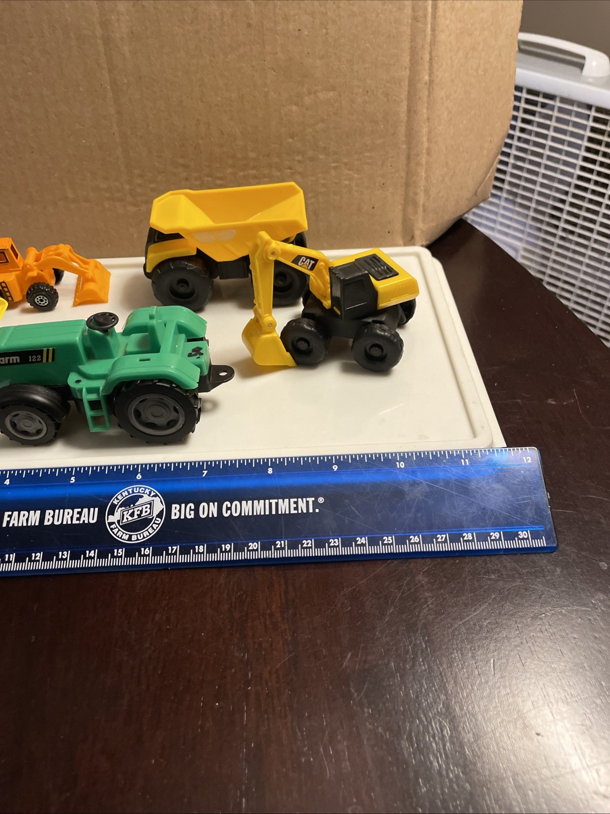 Construction Vehicles Plastic Tractor Excavator Dump Truck Lot of 5 A1
