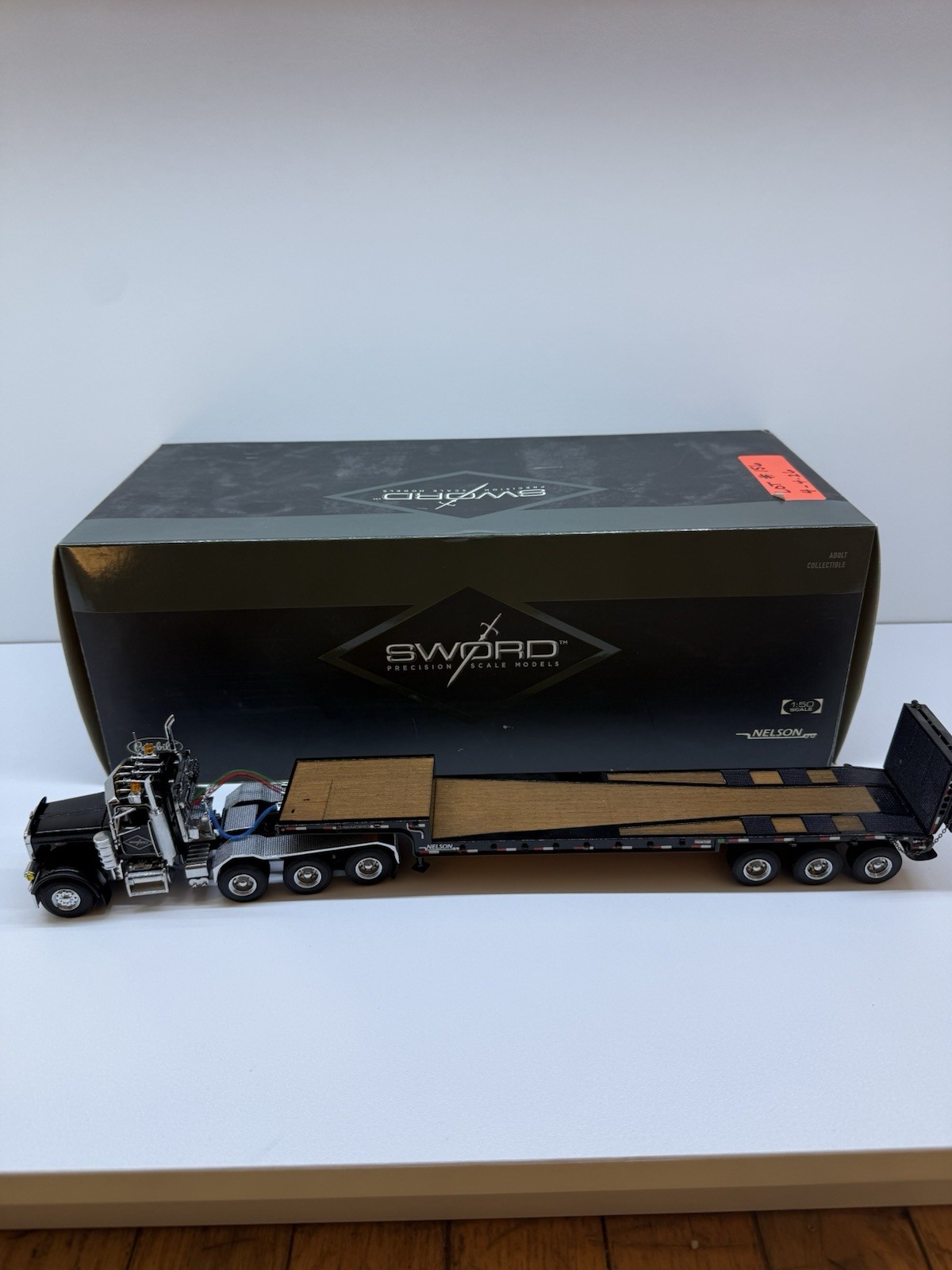 1/50 Sword Nelson Ramp with Peterbilt 379 in all black