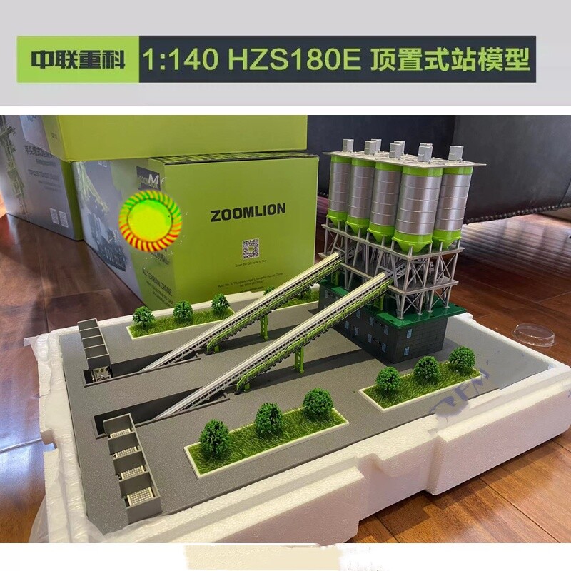 1:140 ZOOMLION HZS180S Mixing Station Construction Equipment Diecast Model