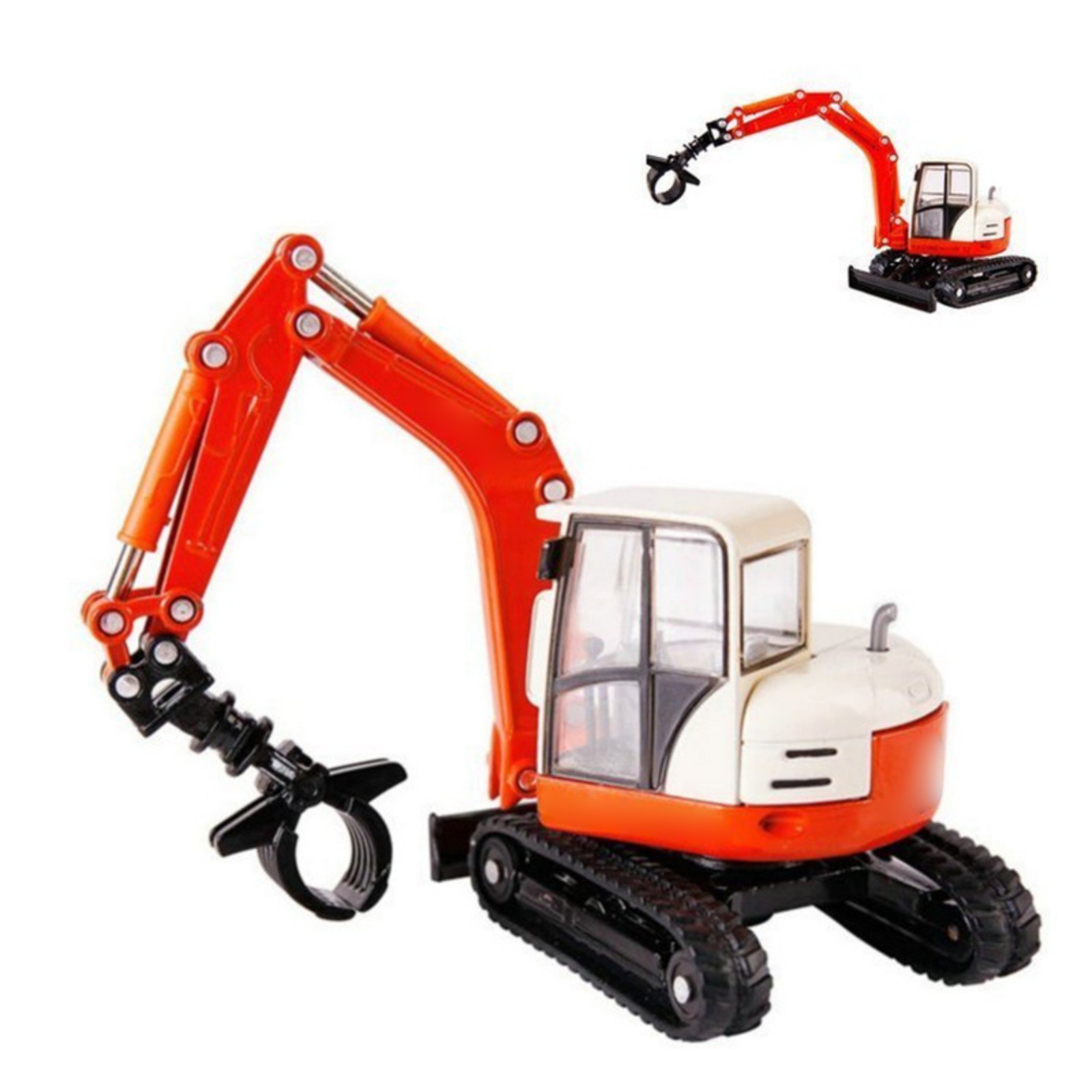 17cm Alloy 1/50 Tracked Wood Grabbers Heavy Construction Vehicle Model Toy Gifts