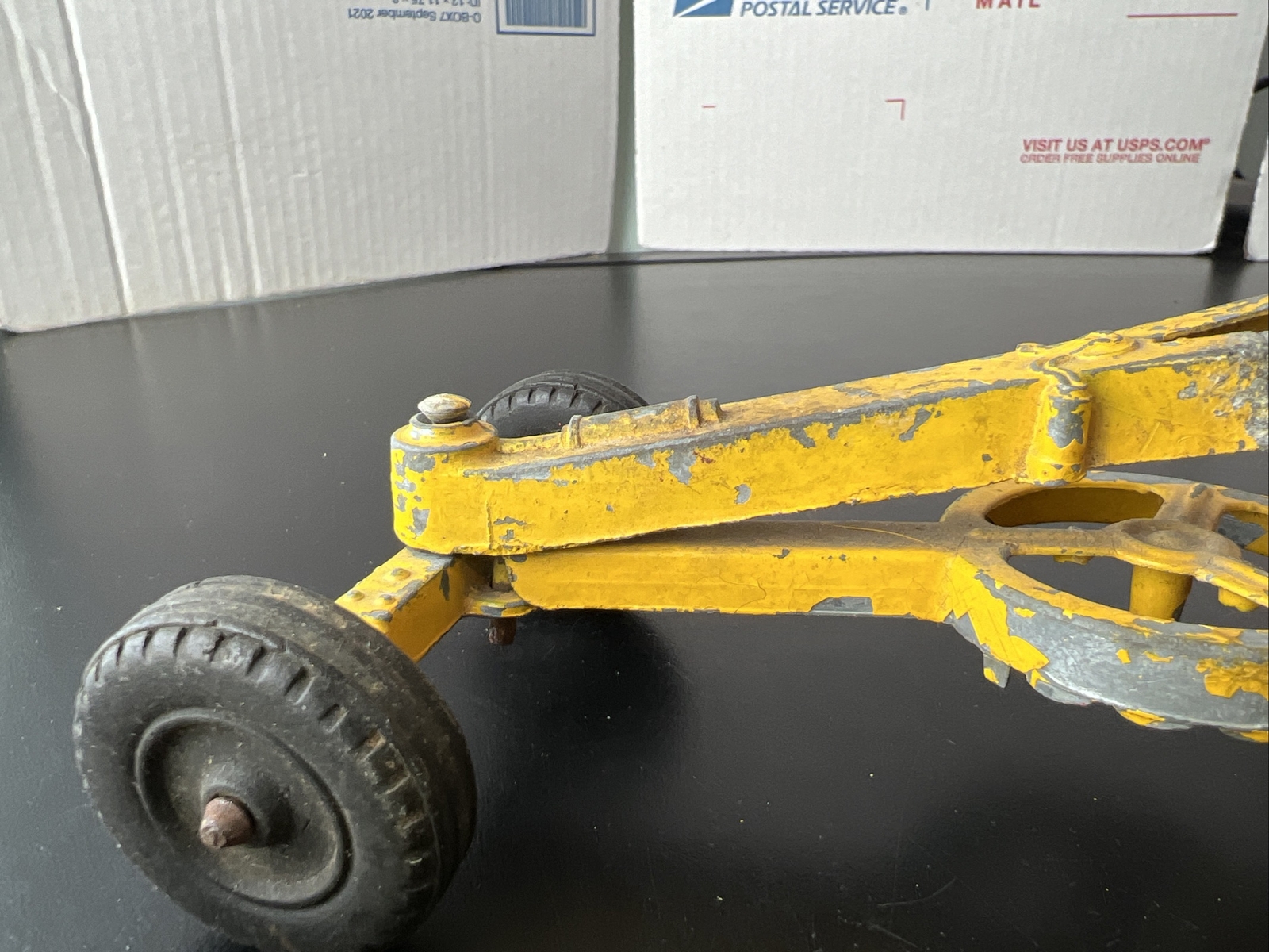 1950’s HUBLEY 481 KIDDIE TOY DIECAST METAL TOY CONSTRUCTION ROAD GRADER ~ U.S.A