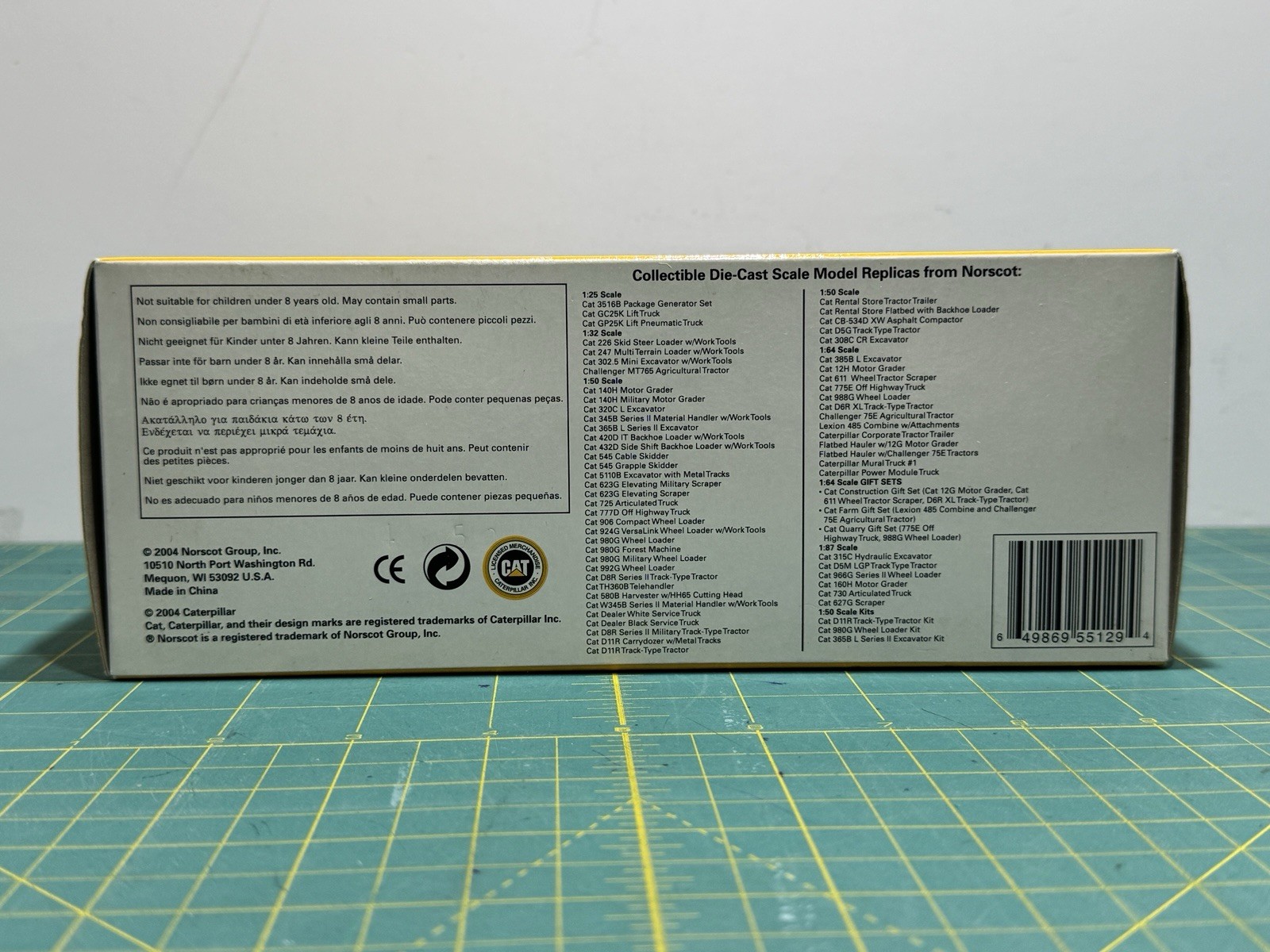 Vintage NIB Norscot CAT 308C CR Hydraulic Excavator Yellow 1:50 55129