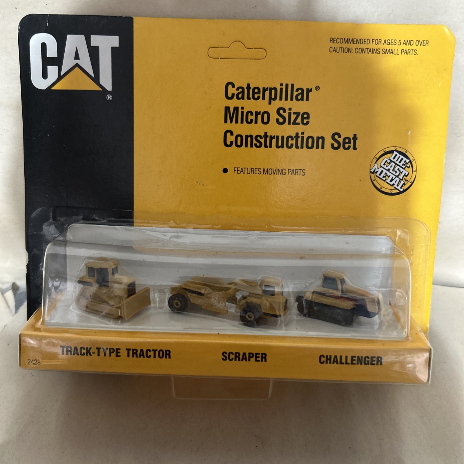 ERTL Caterpillar 3 pack Micro set 1991 CAT toy construction diecast box box1