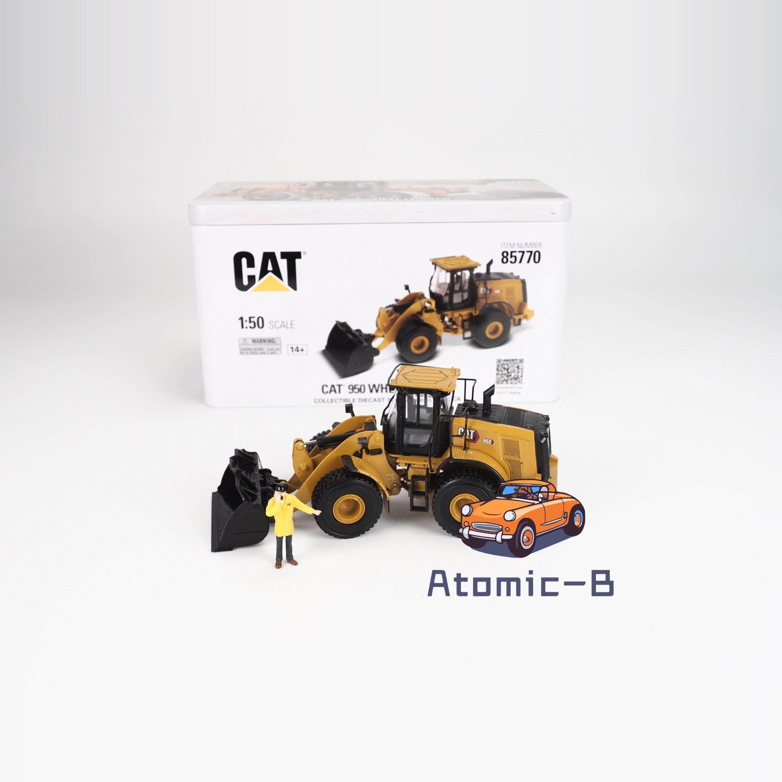 DM 1:50 CAT 950 Caterpillar Wheel Loader Alloy Engineering Forklift Model 85770