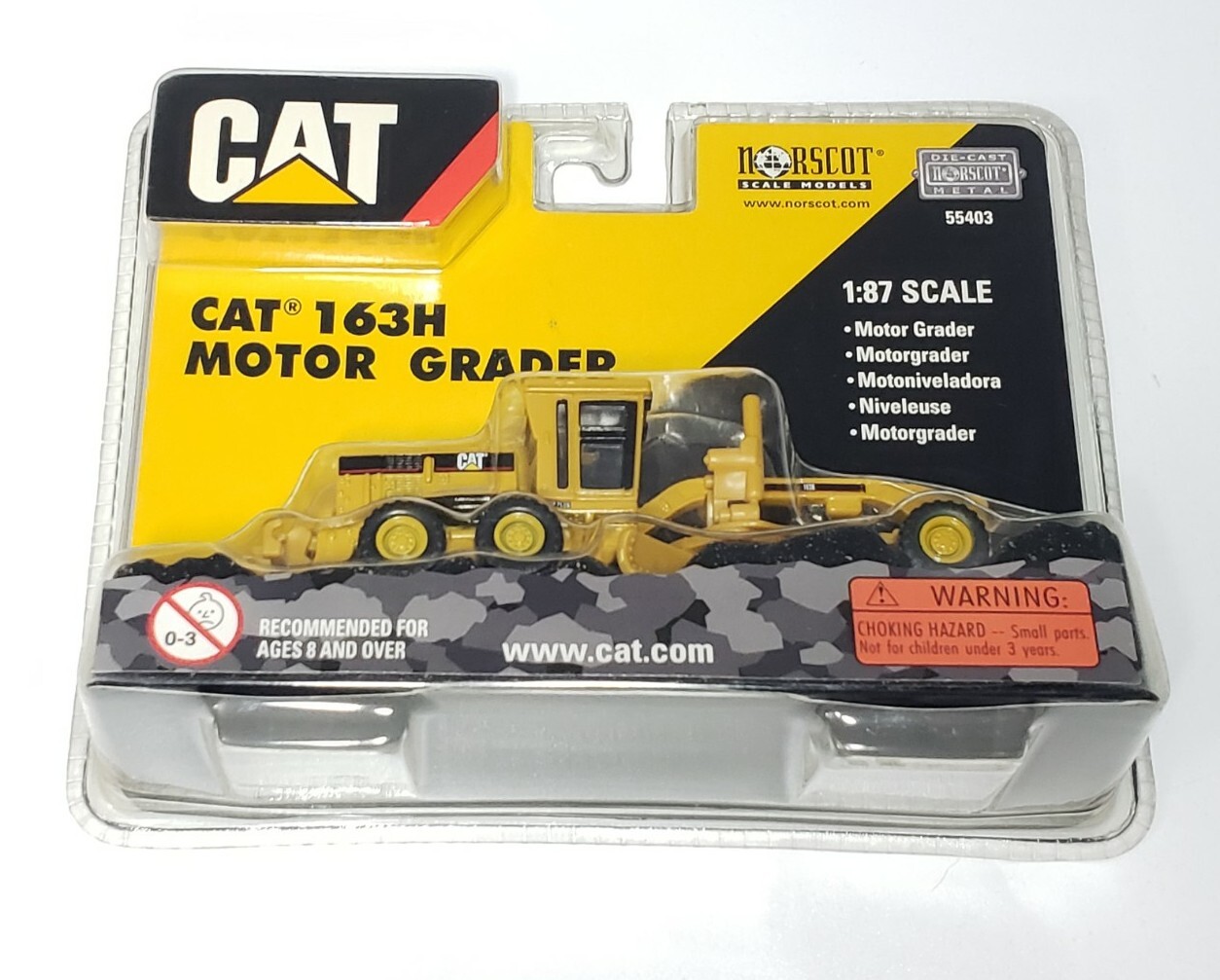 CAT 163H Motor Grader Caterpillar Diecast 1:87 Scale Model 55403 Norscot