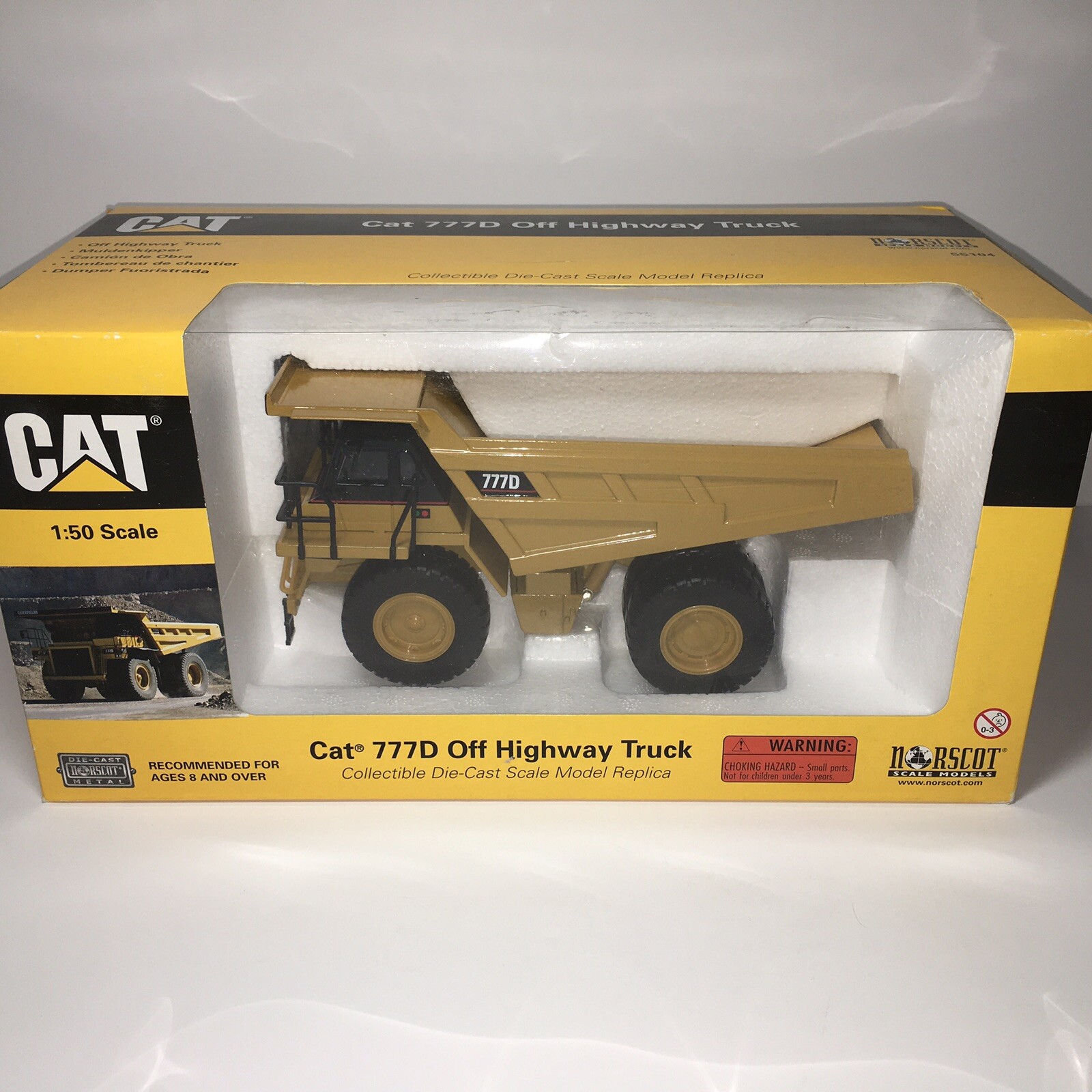 CAT 777D Off-Highway Truck 1:50 Diecast Norscot 2005 New In Box Caterpillar Mini