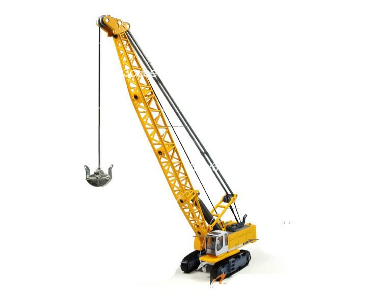 1:87 KDW 1891 Liebherr Track Excavator Tower Crane Engineering Diecast Model