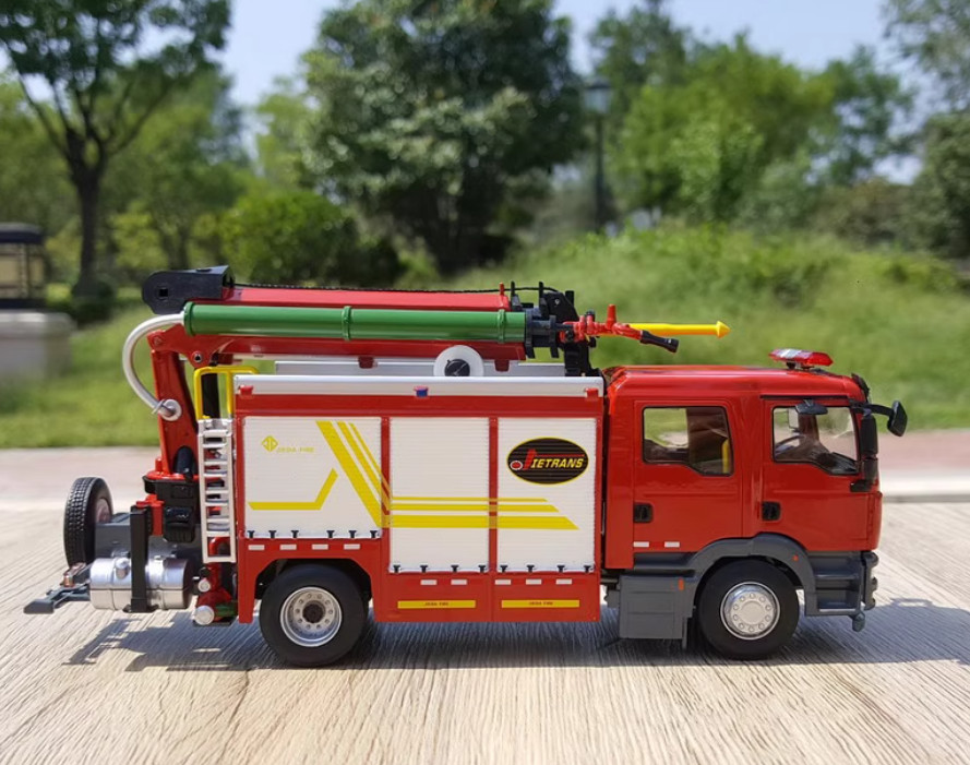 1:43 MAN JIEDA Fire Emergency Fire Rescue Major Fire Truck Engine Diecast Model