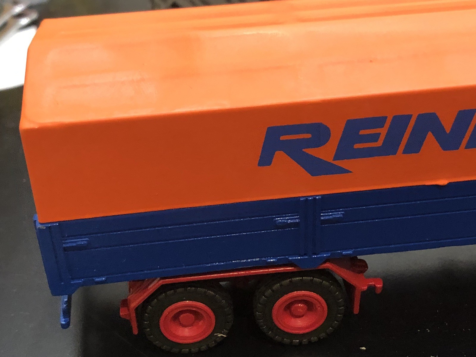 Conrad #3113 MAN Reiner Covered Truck Tractor Trailer Diecast Model – 1:50