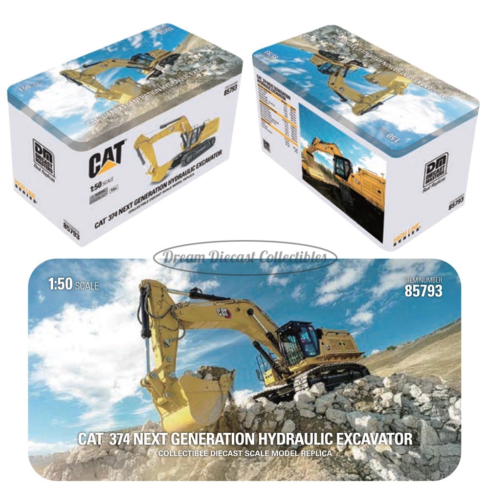 ⭐ 1:50 SCALE CAT 374 NEXT GEN HYDRAULIC EXCAVATOR DIECAST MASTERS MODEL 85793⭐