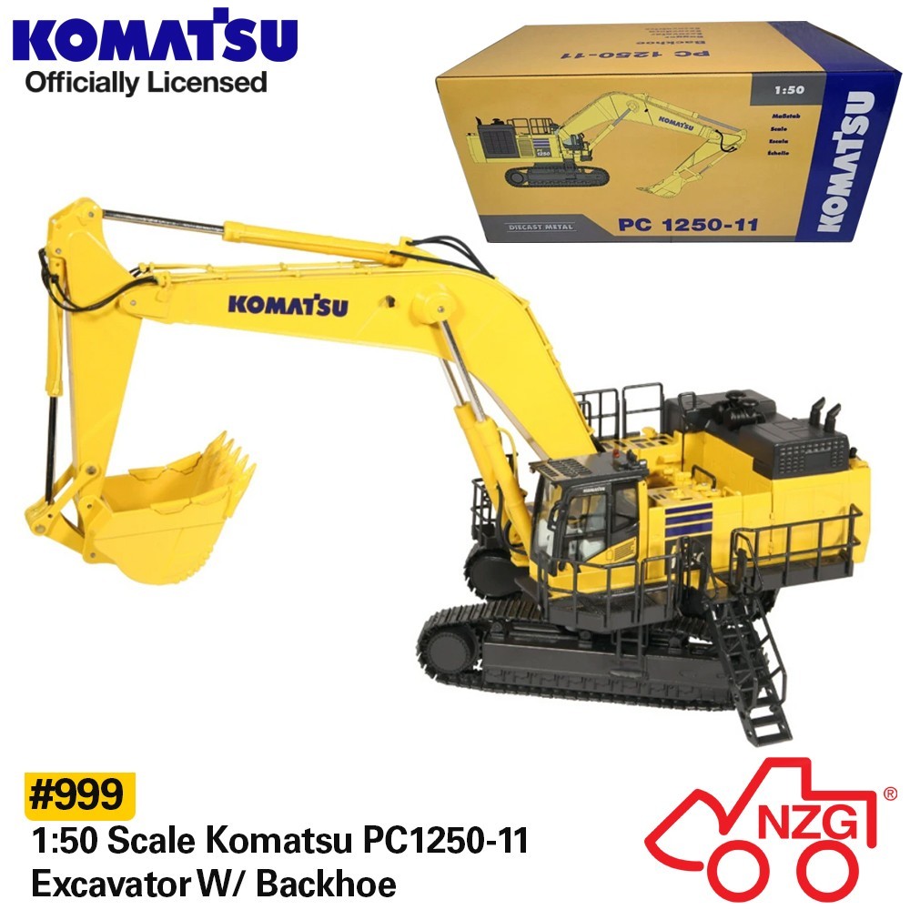 ⭐ 1:50 KOMATSU PC1250-11 MINING EXCAVATOR BACKHOE NZG DIECAST MODEL # 999 ⭐