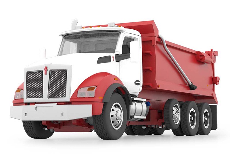 Die Cast Promotions 60-1415 1:64 Kenworth T880 White & Red Rogue Dump Truck
