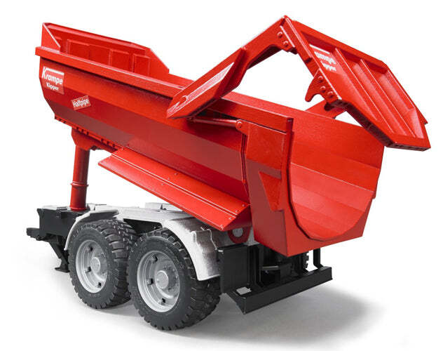 Bruder #02225 Krampe Tandem Halfpipe Tipping Trailer – New – Sealed #2225