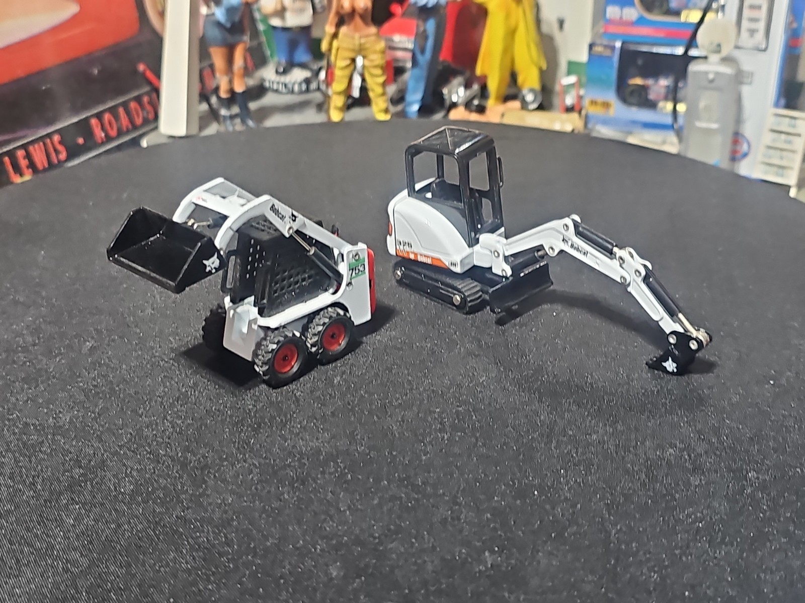 VINTAGE ERTL 1/50 Bobcat Lot OF 2 S753 Skid Steer Loader S325 Excavator NICE