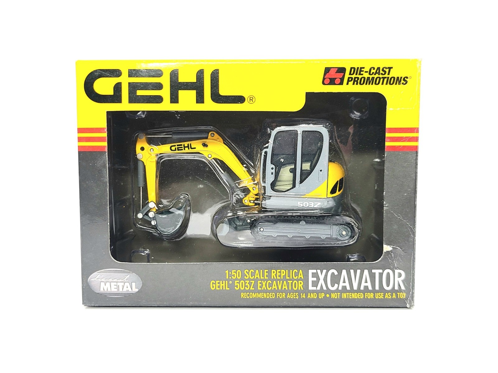 Gehl 503Z Compact Excavator – ERTL DCP 1:50 Scale Diecast Model #40057 New