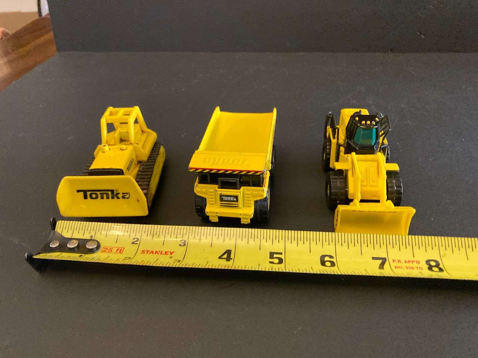 Tonka Metal Movers Construction Vehicles Lot of 3 Diecast Dump Truck Bulldozer