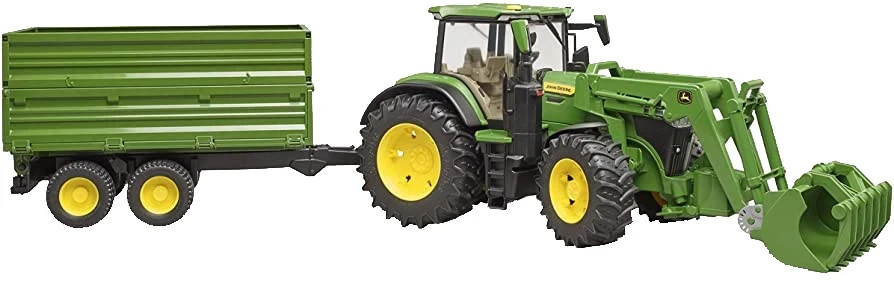 1/16 John Deere 7R 350 Tractor with Front Loader and Trailer by Bruder 09828