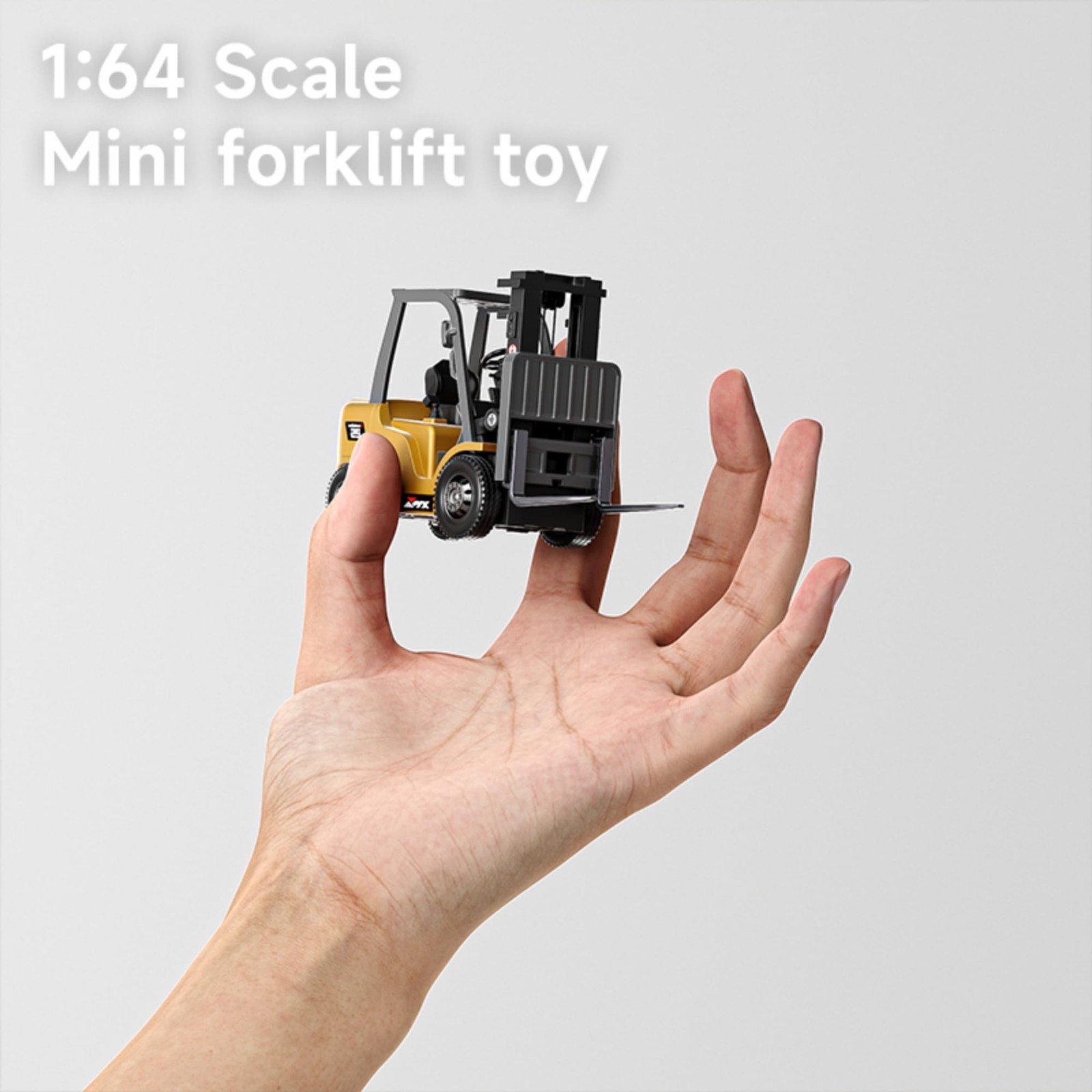 1/64 RC Forklift Toy, 7CH 2 Mode Mini Remote Control Forklift Truck, 2 in 1 Lift