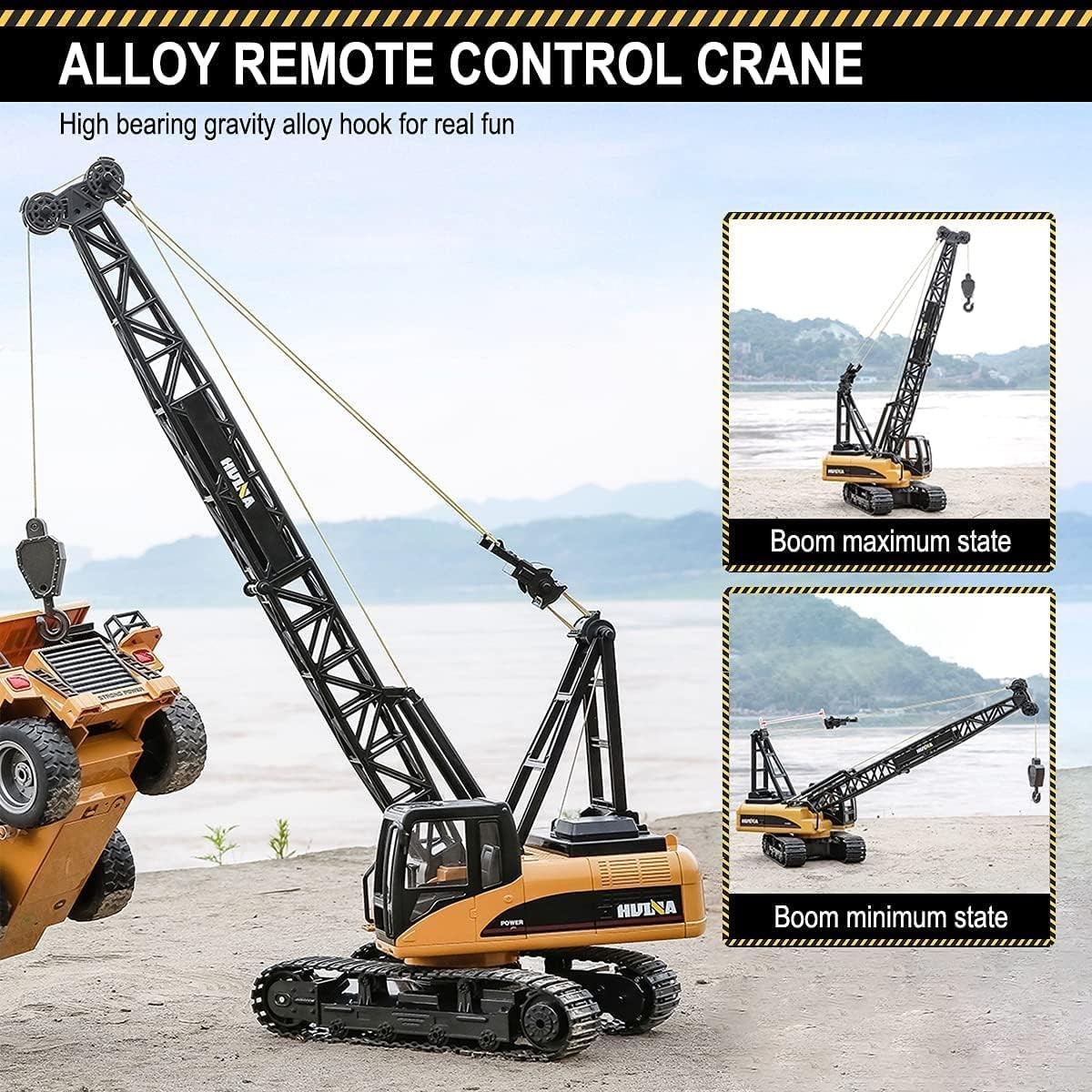 Fistone 1/14 RC Truck Crawler Tower Crane Hoist Dragline Die-cast Model…