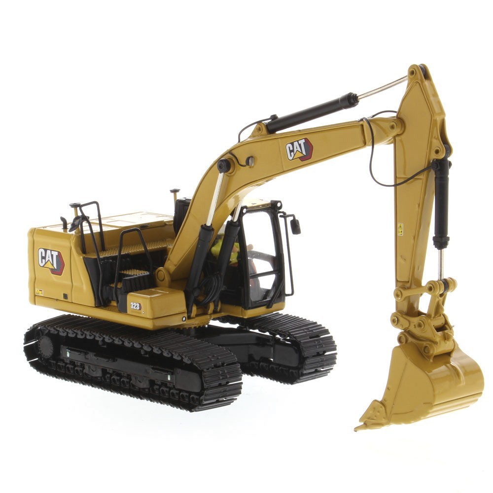 ⭐ 1:50 CAT 323 NEXT GEN HYDRAULIC EXCAVATOR W/ WORK TOOLS DIECAST MASTERS 85657⭐