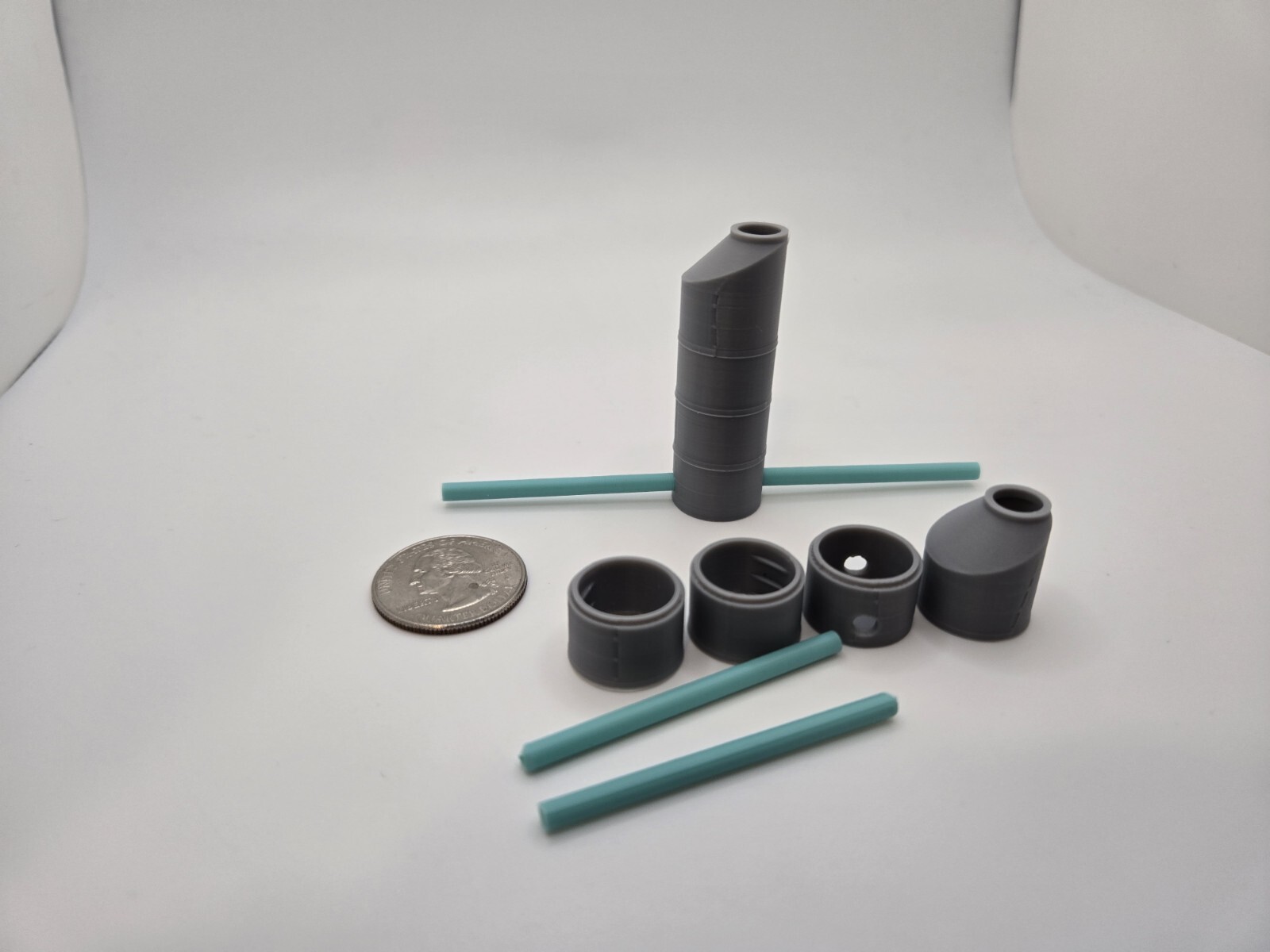 Custom 1/87 Scale Precast 48″ Manhole w/ 12″ Sewer Pipe *2 Pack*